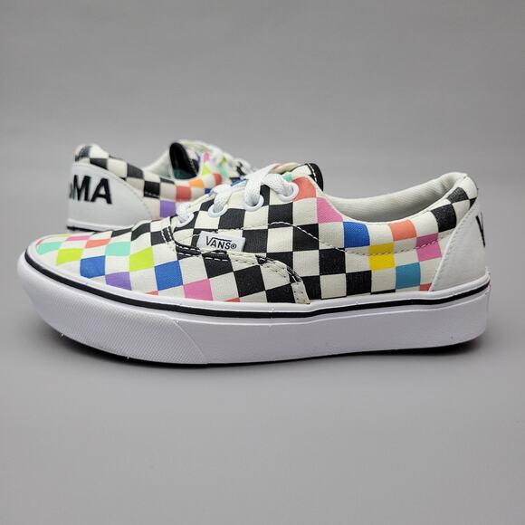 Vans X MoMA Womens ComfyCush Era Skate Sneakers Shoes Checker Size 5 - Picture 3 of 11